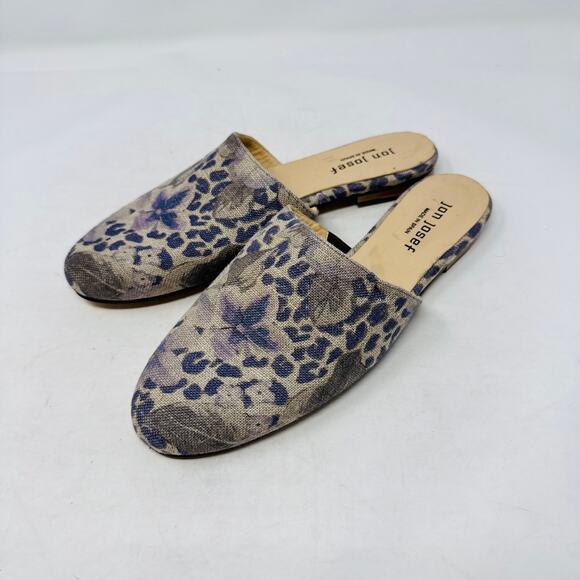 Jon Josef Floral Printed Slip‑On Mule Canvas Summer Flat Round Toe Size 9.5M - Picture 11 of 11